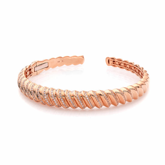 Croissant Diamond Open Bangle