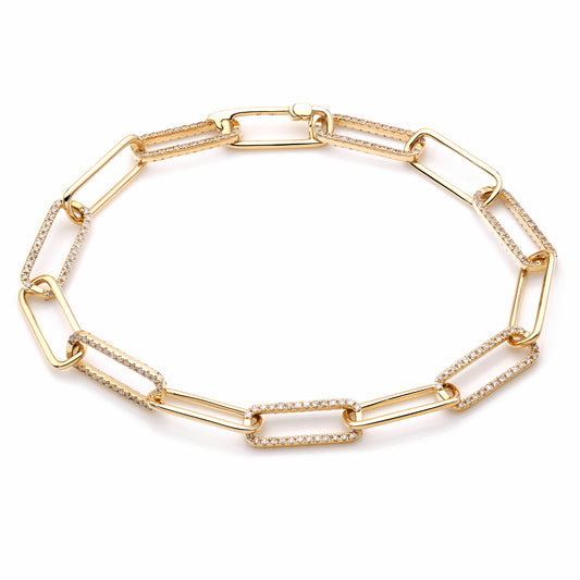 Paperclip Diamond Bracelet