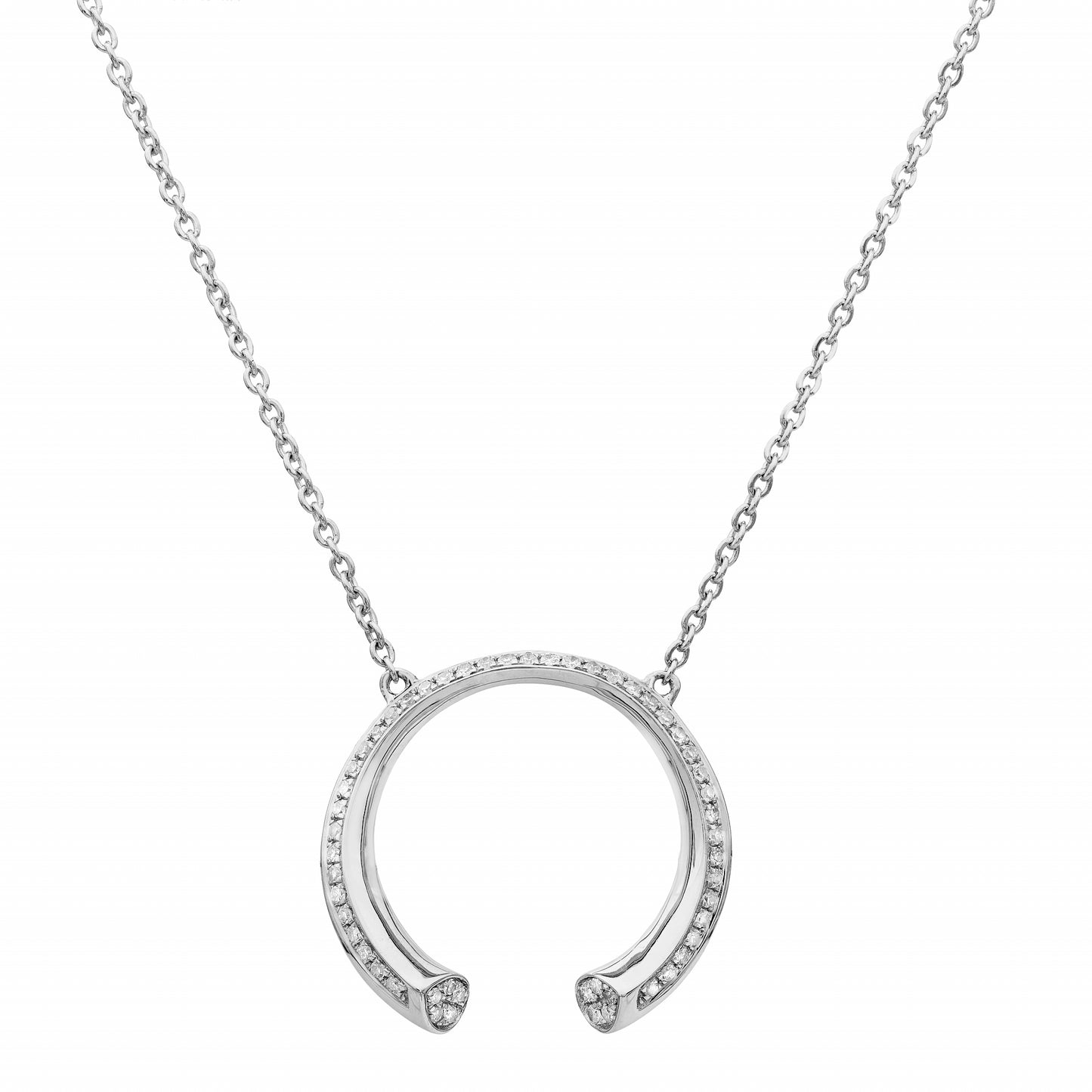 Open Circle Diamond Pendant