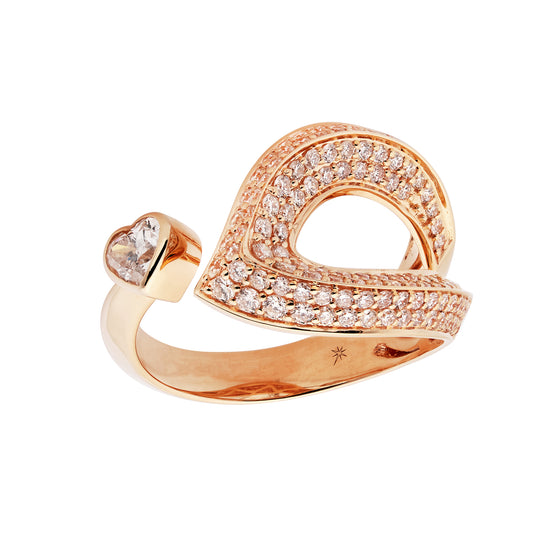 Floating Diamond & Pave Ring