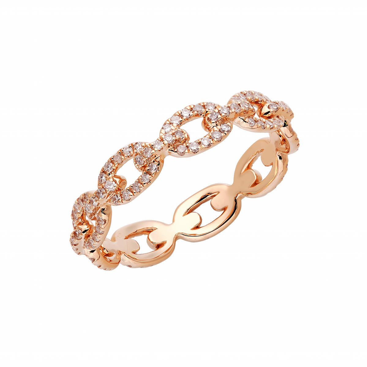 14K Gold Chain Link Diamond Ring – FUSED