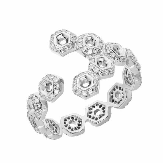 Geo Diamond Open Ring