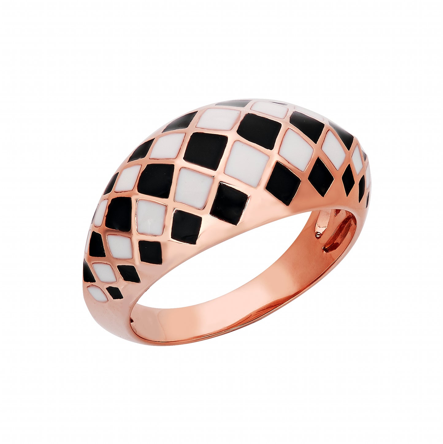 Checkerboard Pinky Ring