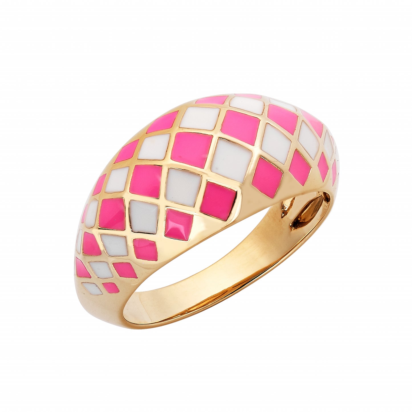Checkerboard Pinky Ring