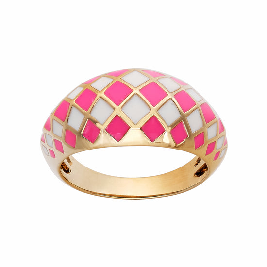 Checkerboard Pinky Ring